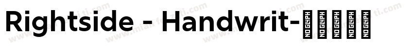 Rightside - Handwrit字体转换